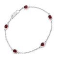 Genuine Garnet By The Yard Dainty Bracelet by Fine Color Jewels