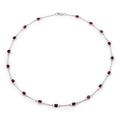 Genuine Garnet By the Yard Necklace by Fine Color Jewels
