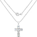 Genuine Green Amethyst Cross Pendant by Fine Color Jewels