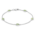 Genuine Green Peridot By The Yard Bracelet by Fine Color Jewels