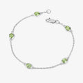 Genuine Green Peridot By The Yard Bracelet by Fine Color Jewels