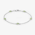 Genuine Green Peridot By The Yard Bracelet by Fine Color Jewels