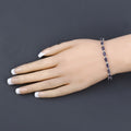 Genuine Iolite Silver Tennis Bracelet by Fine Color Jewels