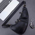 Genuine Leather Chest Bag For Men Leather Shoulder Bag Personality Messenger Bag Casual Bag by DailySale