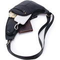 Genuine Leather Chest Bag For Men Leather Shoulder Bag Personality Messenger Bag Casual Bag by DailySale