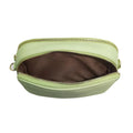Genuine Leather Double Zipper Crossbody by MiamiLeathers.com