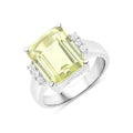 Genuine Lemon Quartz Cocktail Ring by Fine Color Jewels