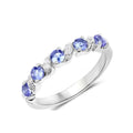 Genuine London Blue Topaz 5 Stone Ring by Fine Color Jewels