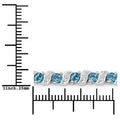 Genuine London Blue Topaz and White Topaz Bolo Bracelet by Fine Color Jewels