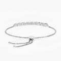 Genuine London Blue Topaz and White Topaz Bolo Bracelet by Fine Color Jewels