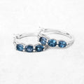 Genuine London Blue Topaz Diamond Earrings by Fine Color Jewels