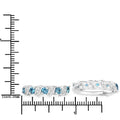 Genuine London Blue Topaz Hoop Earrings by Fine Color Jewels