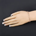 Genuine Morganite and White Diamond Bolo Bracelet by Fine Color Jewels
