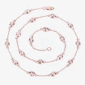Genuine Morganite By The Yard Necklace by Fine Color Jewels