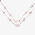 Genuine Morganite By The Yard Necklace by Fine Color Jewels