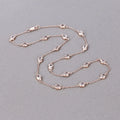 Genuine Morganite By The Yard Necklace by Fine Color Jewels
