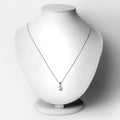 Genuine Morganite Solitaire Necklace by Fine Color Jewels