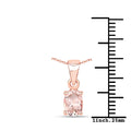 Genuine Morganite Solitaire Necklace by Fine Color Jewels