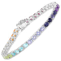 Genuine Multi Stone Eternity Bracelet by Fine Color Jewels
