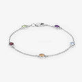 Genuine Multi Stones By The Yard Bracelet by Fine Color Jewels