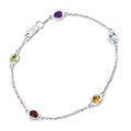 Genuine Multi Stones By The Yard Bracelet by Fine Color Jewels