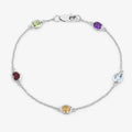 Genuine Multi Stones By The Yard Bracelet by Fine Color Jewels