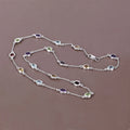 Genuine Multi Stones By The Yard Necklace by Fine Color Jewels