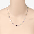 Genuine Multi Stones By The Yard Necklace by Fine Color Jewels