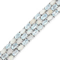 Genuine Opal and Blue Topaz Tennis Bracelet by Fine Color Jewels