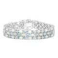 Genuine Opal and Blue Topaz Tennis Bracelet by Fine Color Jewels