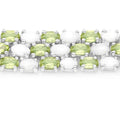 Genuine Opal and Peridot Tennis Bracelet by Fine Color Jewels