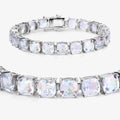 Genuine Opal Rainbow Quartz Tennis Bracelet by Fine Color Jewels