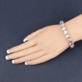 Genuine Opal Rainbow Quartz Tennis Bracelet by Fine Color Jewels