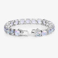 Genuine Opal Rainbow Quartz Tennis Bracelet by Fine Color Jewels