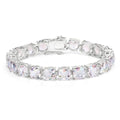 Genuine Opal Rainbow Quartz Tennis Bracelet by Fine Color Jewels