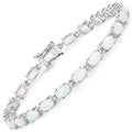Genuine Opal Tennis Bracelet by Fine Color Jewels