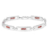 Genuine Orange Sapphire Tennis Bracelet