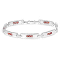 Genuine Orange Sapphire Tennis Bracelet by Fine Color Jewels
