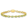 Genuine Peridot Tennis Bracelet by Fine Color Jewels