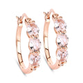 Genuine Pink Morganite and Diamond Earrings by Fine Color Jewels