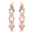 Genuine Pink Morganite and Diamond Earrings by Fine Color Jewels