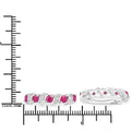 Genuine Pink Ruby Hoop Earrings by Fine Color Jewels