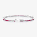 Genuine Pink Ruby Tennis Bracelet by Fine Color Jewels