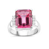 Genuine Pink Topaz Silver Ring