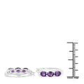 Genuine Purple Amethyst and Diamond Earrings by Fine Color Jewels