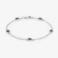 Genuine Purple Amethyst By The Yard Bracelet by Fine Color Jewels