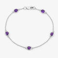 Genuine Purple Amethyst By The Yard Bracelet by Fine Color Jewels