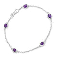 Genuine Purple Amethyst By The Yard Bracelet by Fine Color Jewels