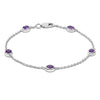 Genuine Purple Amethyst By The Yard Bracelet