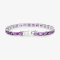 Genuine Purple Amethyst Tennis Bracelet by Fine Color Jewels